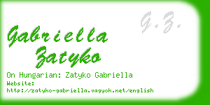 gabriella zatyko business card